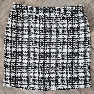 ANN TAYLOR PETITE HOUNDS TOOTH SKIRT
